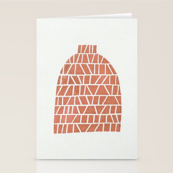 Linocut Vase #1 Stationery Card Gallery Image 1