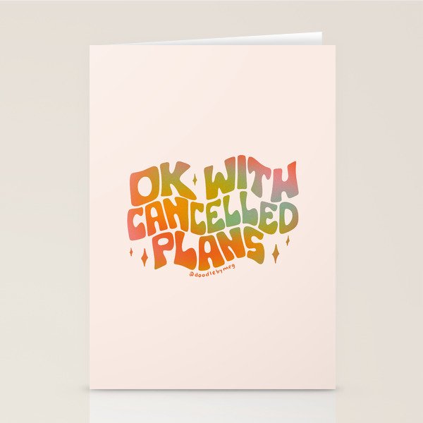 Ok With Cancelled Plans Stationery Card Gallery Image 1