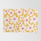 Retro Daisy - Yellow, Pink and White Rug Gallery Image 2