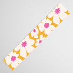 Retro Daisy - Yellow, Pink and White Table Runner Gallery Image 3