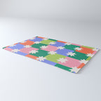 Checkered holiday pattern with stars Rug Gallery Image 3