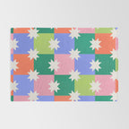 Checkered holiday pattern with stars Rug Gallery Image 2