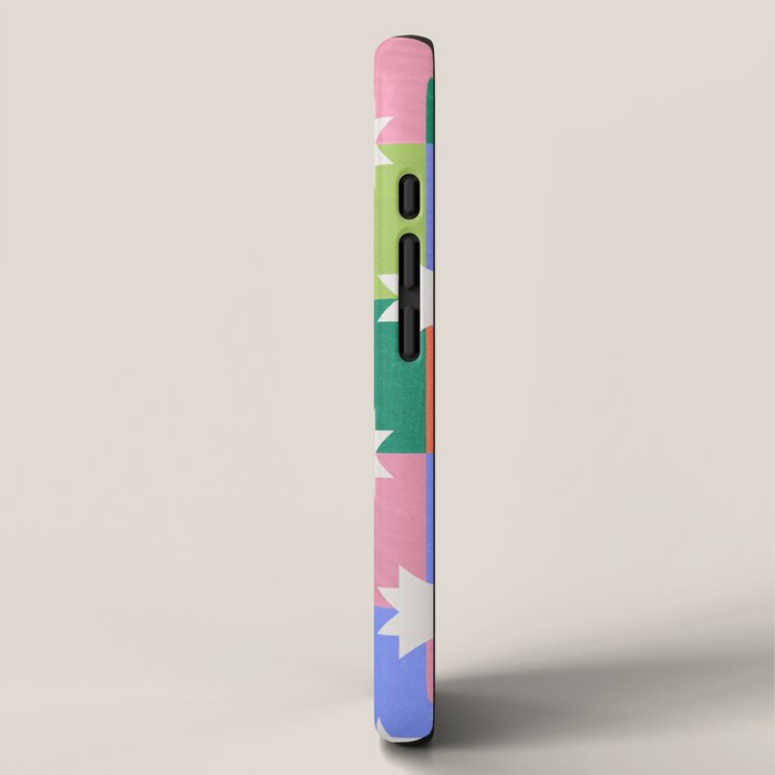 Checkered holiday pattern with stars iPhone Case Gallery Image 2
