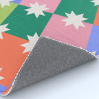 Checkered holiday pattern with stars Rug Gallery Image 4