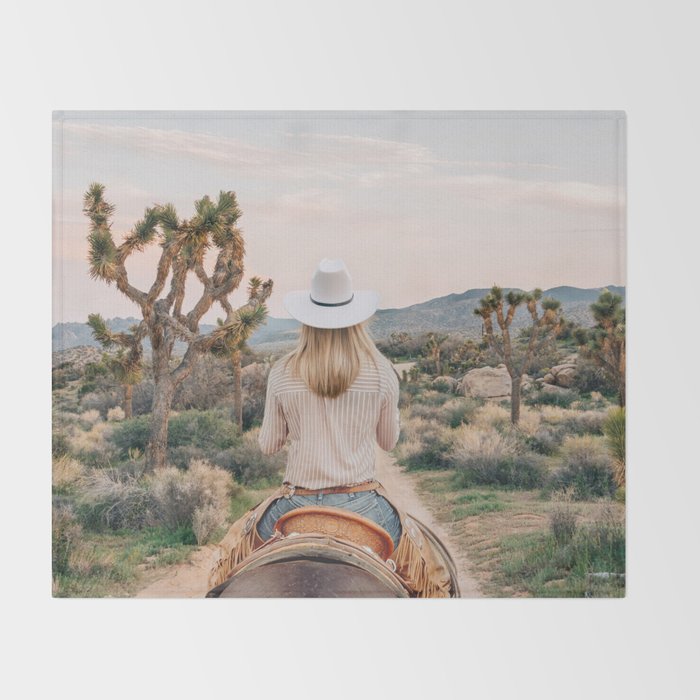 Desert Cowgirl Throw Blanket Gallery Image 2
