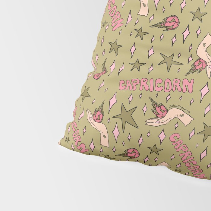 Capricorn Dragon Fruit Print Pillow Sham Gallery Image 4