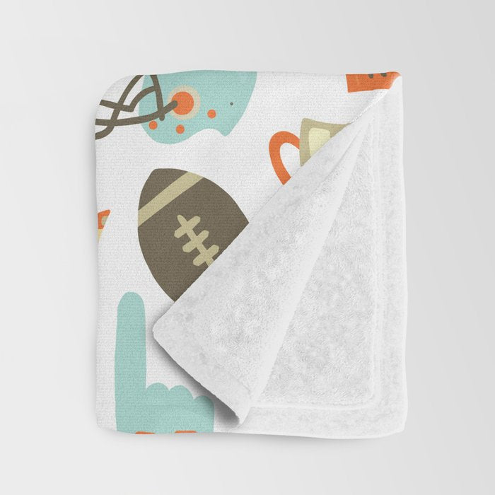 American Football Party Throw Blanket Gallery Image 3