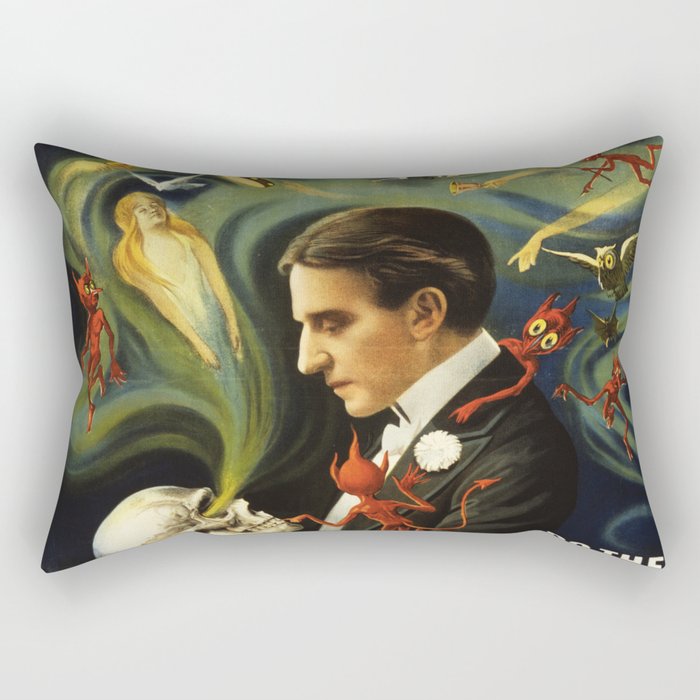 Vintage Thurston Magic poster Rectangular Pillow Gallery Image 2