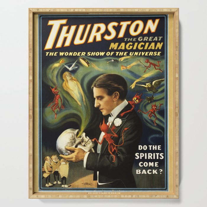 Vintage Thurston Magic poster Serving Tray Gallery Image 1