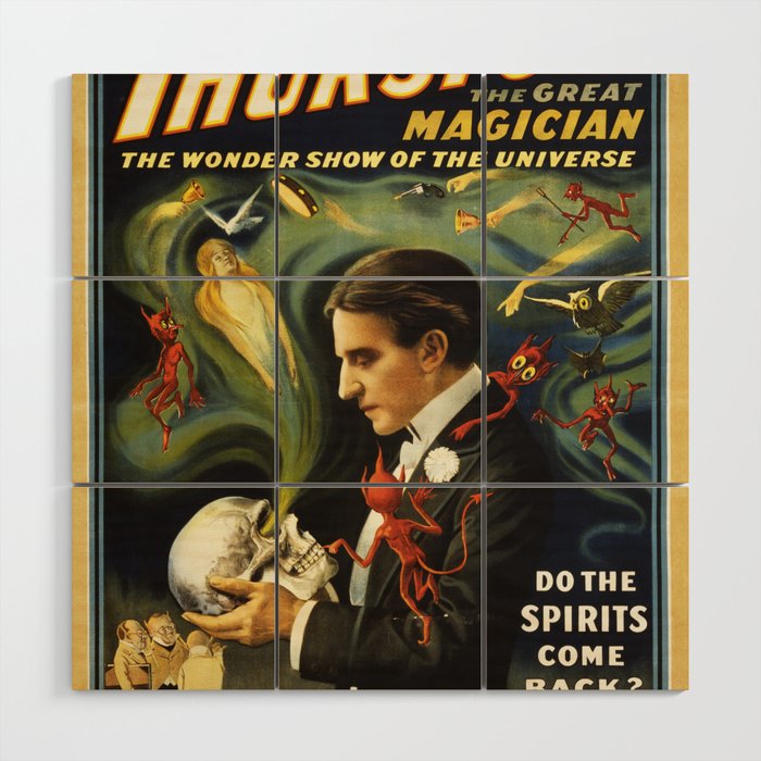 Vintage Thurston Magic poster Wood Wall Art Gallery Image 1
