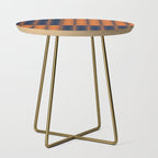 Abstraction Shapes 30 in vintage Orange and Navy Blue Side Table Gallery Image 1