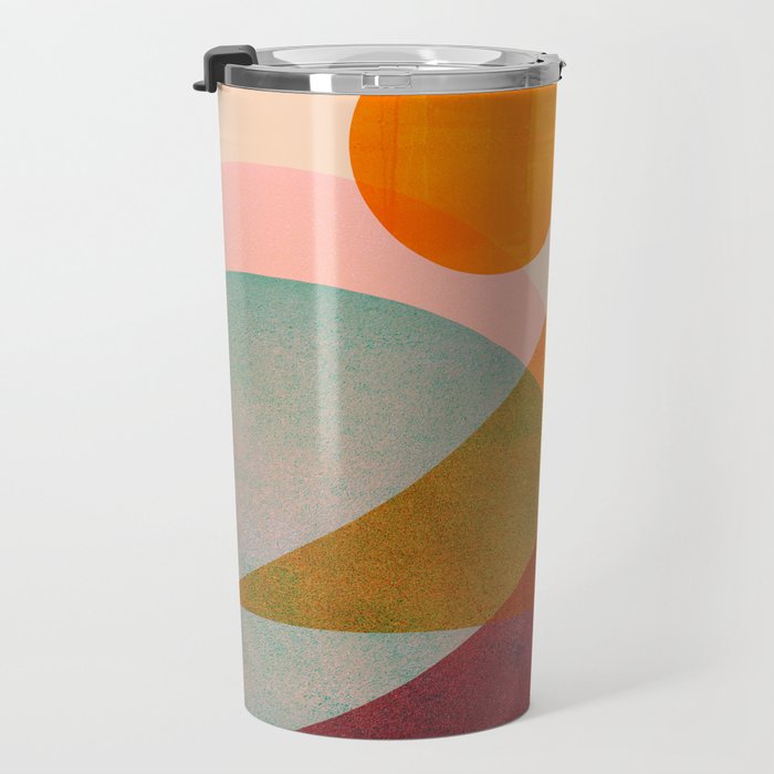 Abstraction_SUNSET_LANDSCAPE_POP_ART_Minimalism_018X Travel Mug Gallery Image 3