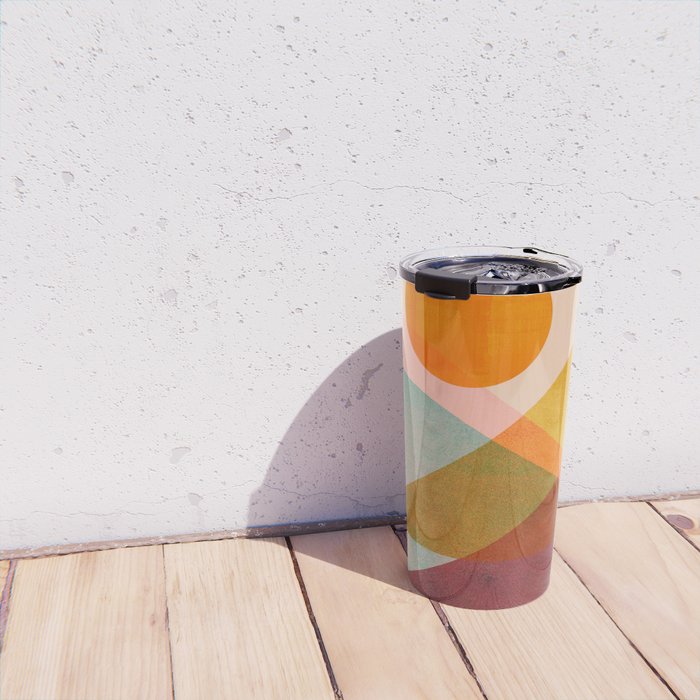 Abstraction_SUNSET_LANDSCAPE_POP_ART_Minimalism_018X Travel Mug Gallery Image 4