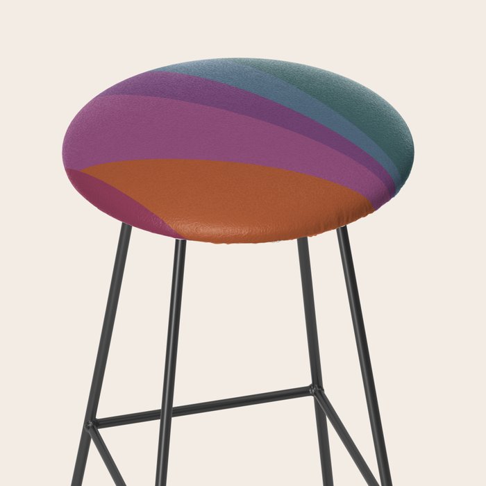 Geometric Triangles X Retro Rainbow Stool Gallery Image 2
