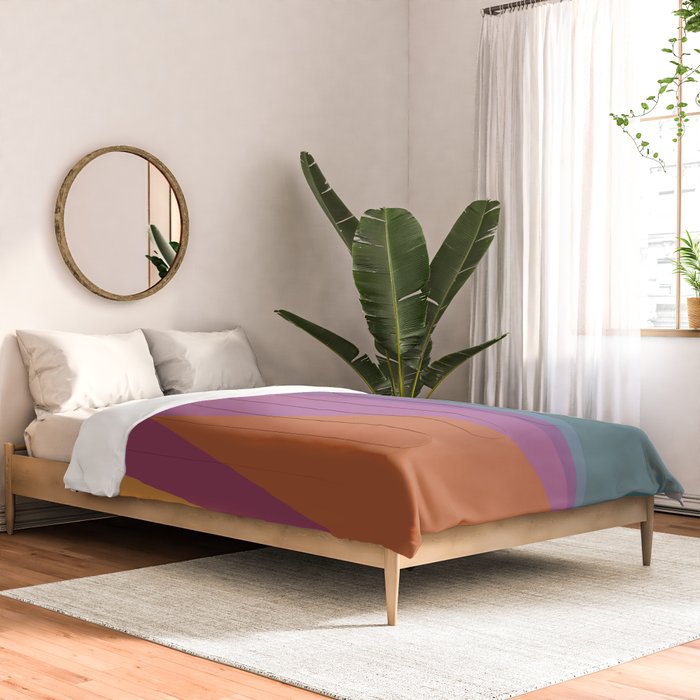 Geometric Triangles X Retro Rainbow Comforter Gallery Image 2