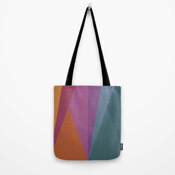 Geometric Triangles X Retro Rainbow Tote Bag Gallery Image 2