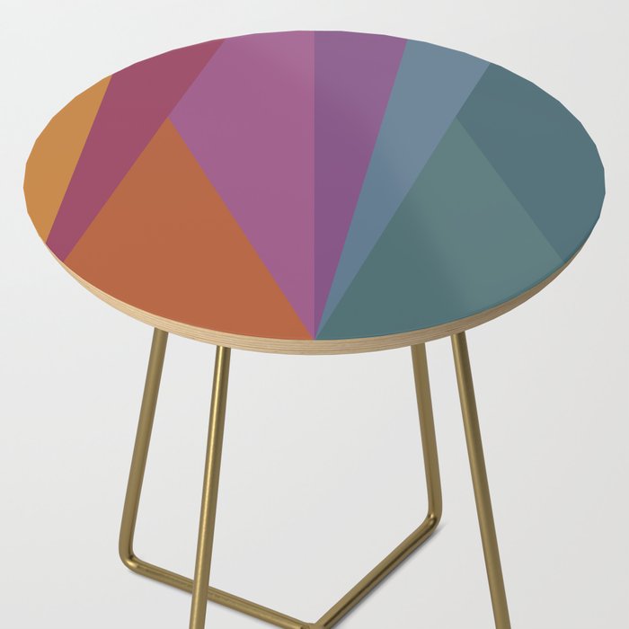 Geometric Triangles X Retro Rainbow Side Table Gallery Image 2