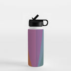 Geometric Triangles X Retro Rainbow Water Bottle Gallery Image 1