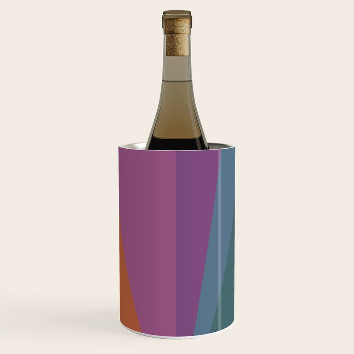 Geometric Triangles X Retro Rainbow Wine Chiller Gallery Image 1