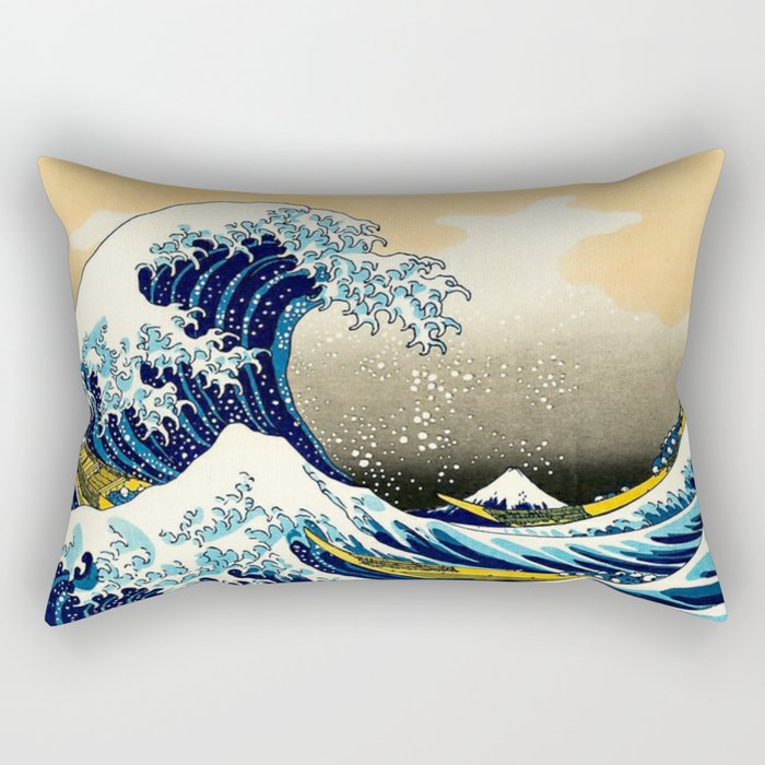 The Great Wave Off Kanagawa,No.3, Rectangular Pillow Gallery Image 1