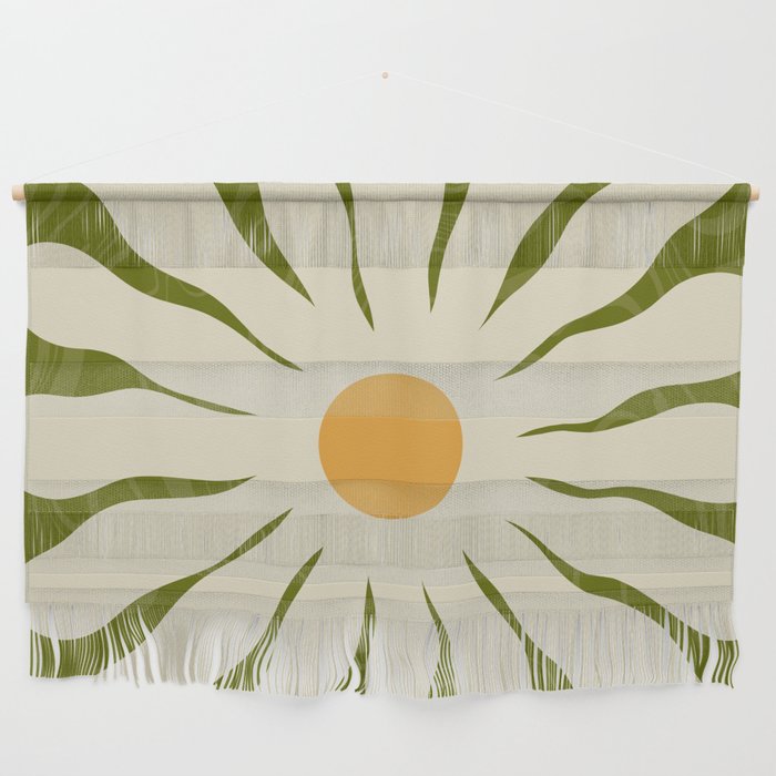 White Daisy Flower 70s Retro Abstract Wall Hanging Gallery Image 1