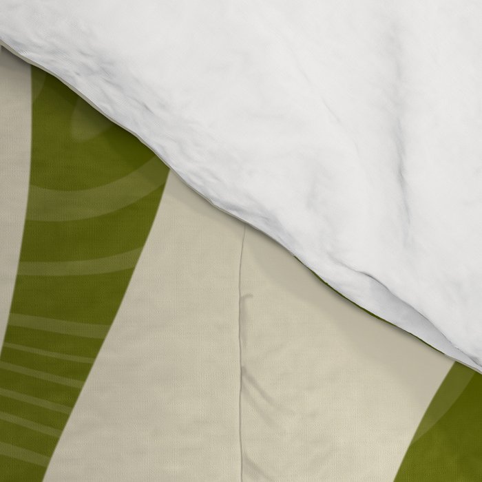 White Daisy Flower 70s Retro Abstract Comforter Gallery Image 4