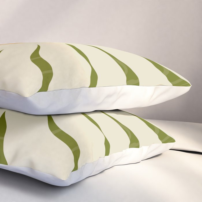 White Daisy Flower 70s Retro Abstract Pillow Sham Gallery Image 3