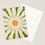 White Daisy Flower 70s Retro Abstract Stationery Card Gallery Image 2