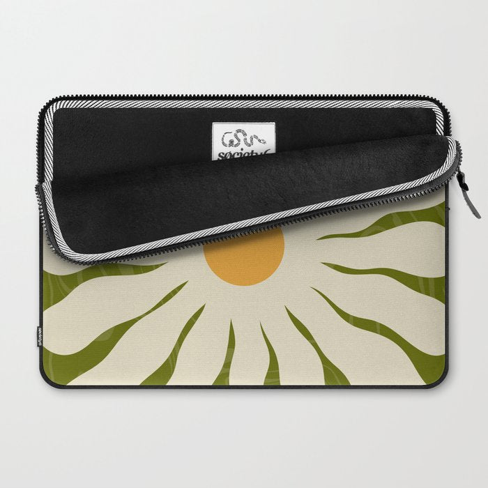 White Daisy Flower 70s Retro Abstract Laptop Sleeve Gallery Image 2