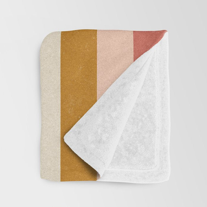 Woven Checks and Stripes - Harvest Gold Throw Blanket Gallery Image 3