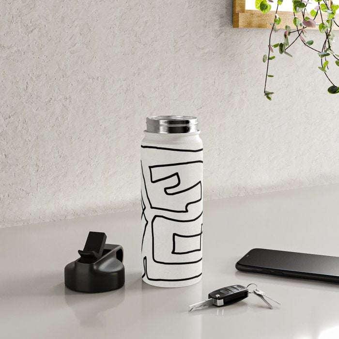 Abstract line art Water Bottle Gallery Image 4