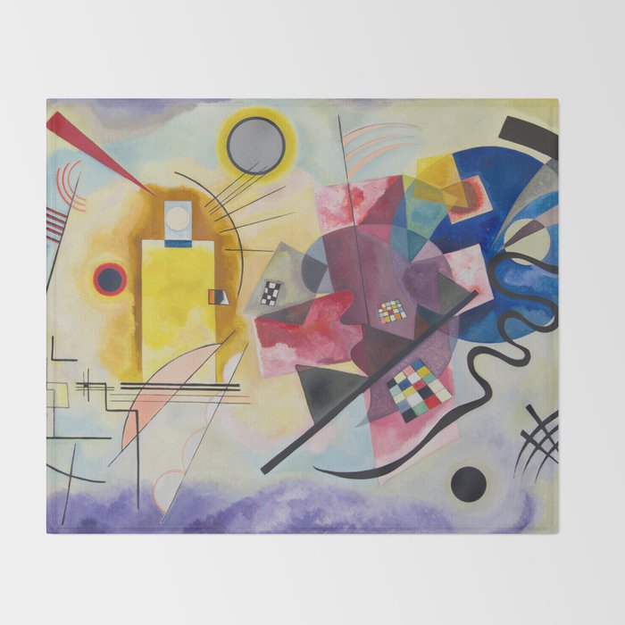 Yellow Red Blue Wassily Kandinsky 1925 Throw Blanket Gallery Image 2