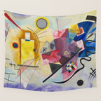 Yellow Red Blue Wassily Kandinsky 1925 Wall Tapestry Gallery Image 4