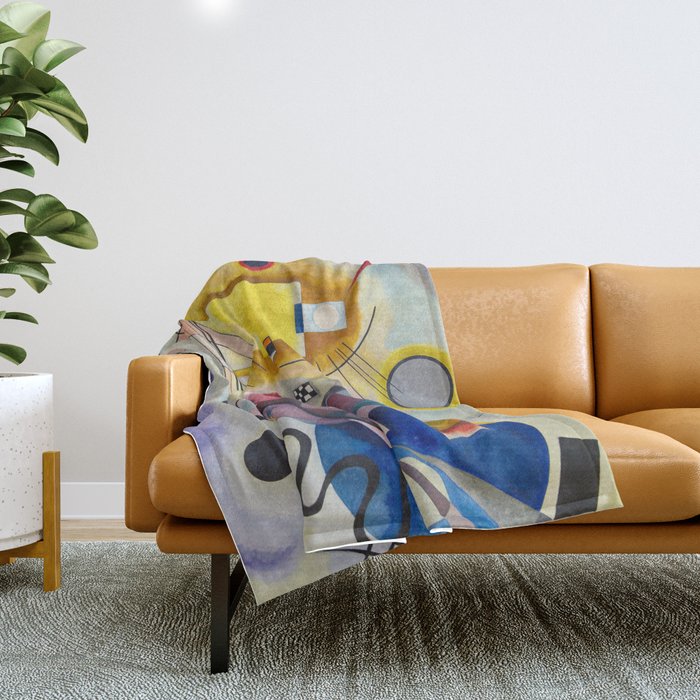 Yellow Red Blue Wassily Kandinsky 1925 Throw Blanket Gallery Image 1