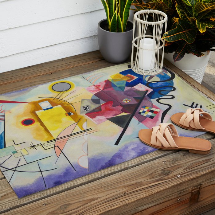 Yellow Red Blue Wassily Kandinsky 1925 Outdoor Rug Gallery Image 2
