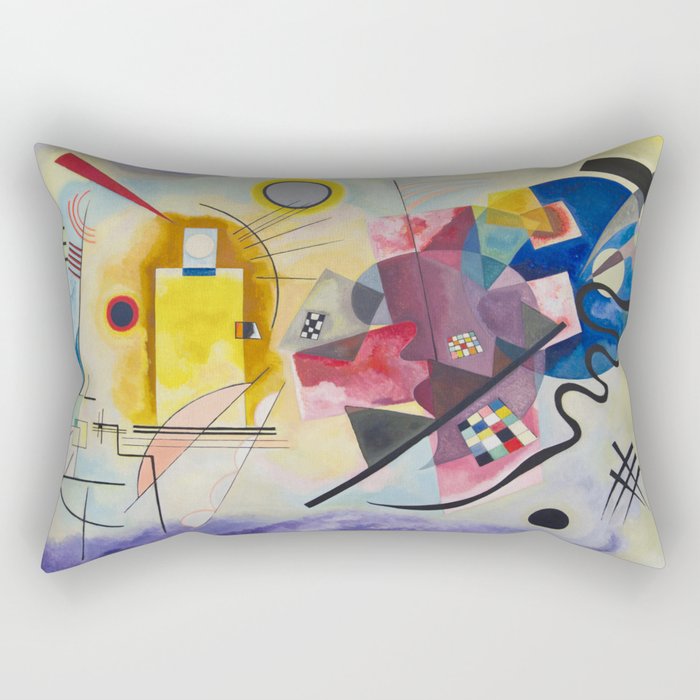 Yellow Red Blue Wassily Kandinsky 1925 Rectangular Pillow Gallery Image 1