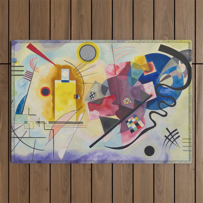 Yellow Red Blue Wassily Kandinsky 1925 Outdoor Rug Gallery Image 1