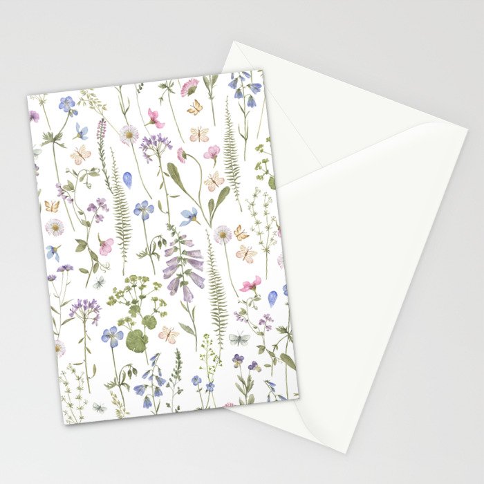 Hygge Summer Wildflowers Meadow Stationery Card Gallery Image 2