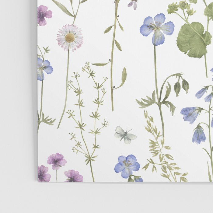 Hygge Summer Wildflowers Meadow Poster Gallery Image 3