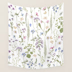 Hygge Summer Wildflowers Meadow Wall Tapestry Gallery Image 4