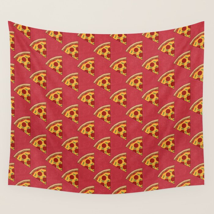 FAST FOOD / Pizza - pattern Wall Tapestry Gallery Image 1