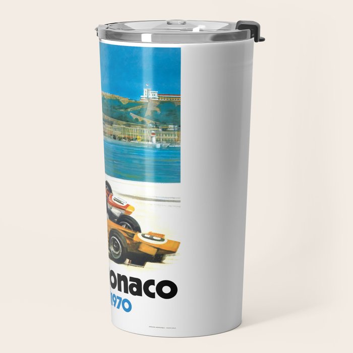 1970 MONACO Grand Prix Racing Poster Travel Mug Gallery Image 2