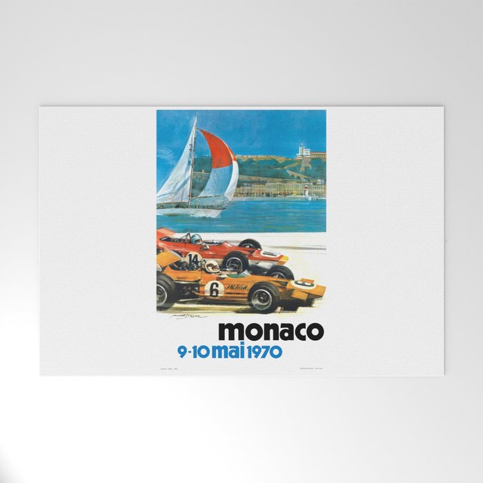 1970 MONACO Grand Prix Racing Poster Welcome Mat Gallery Image 1