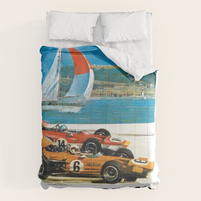 1970 MONACO Grand Prix Racing Poster Comforter Gallery Image 6