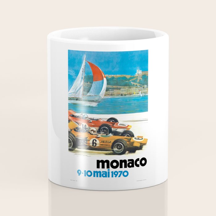 1970 MONACO Grand Prix Racing Poster Coffee Mug Gallery Image 4
