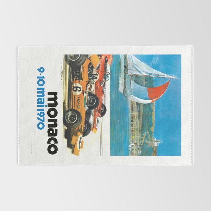 1970 MONACO Grand Prix Racing Poster Rug Gallery Image 2