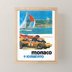 1970 MONACO Grand Prix Racing Poster Mini Art Print Gallery Image 1