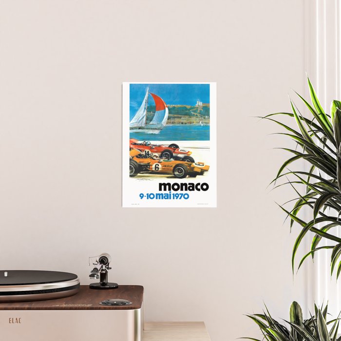 1970 MONACO Grand Prix Racing Poster Poster Gallery Image 2
