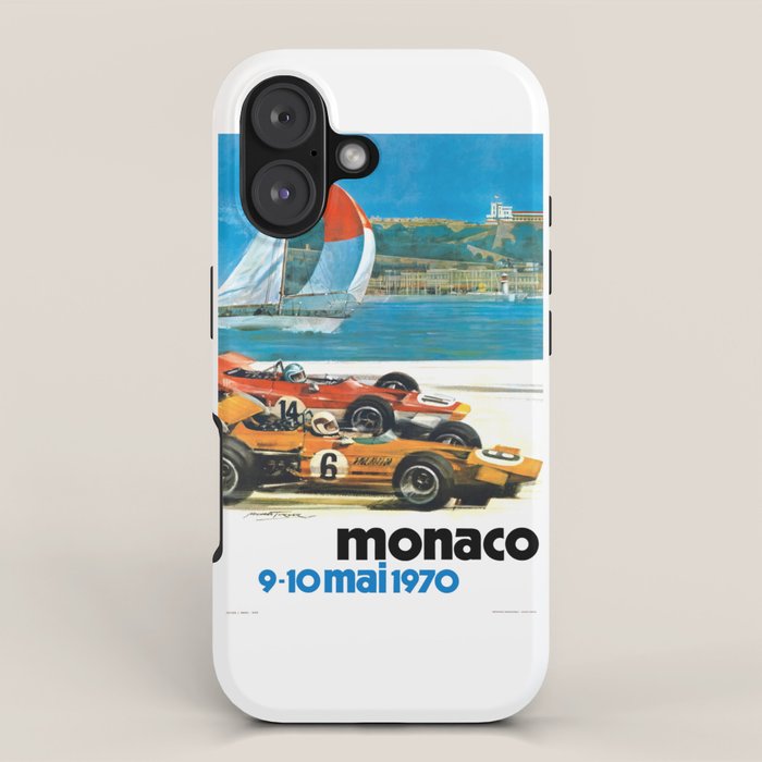1970 MONACO Grand Prix Racing Poster iPhone Case Gallery Image 1