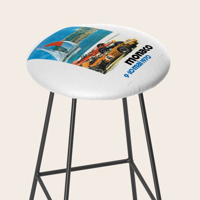 1970 MONACO Grand Prix Racing Poster Stool Gallery Image 2